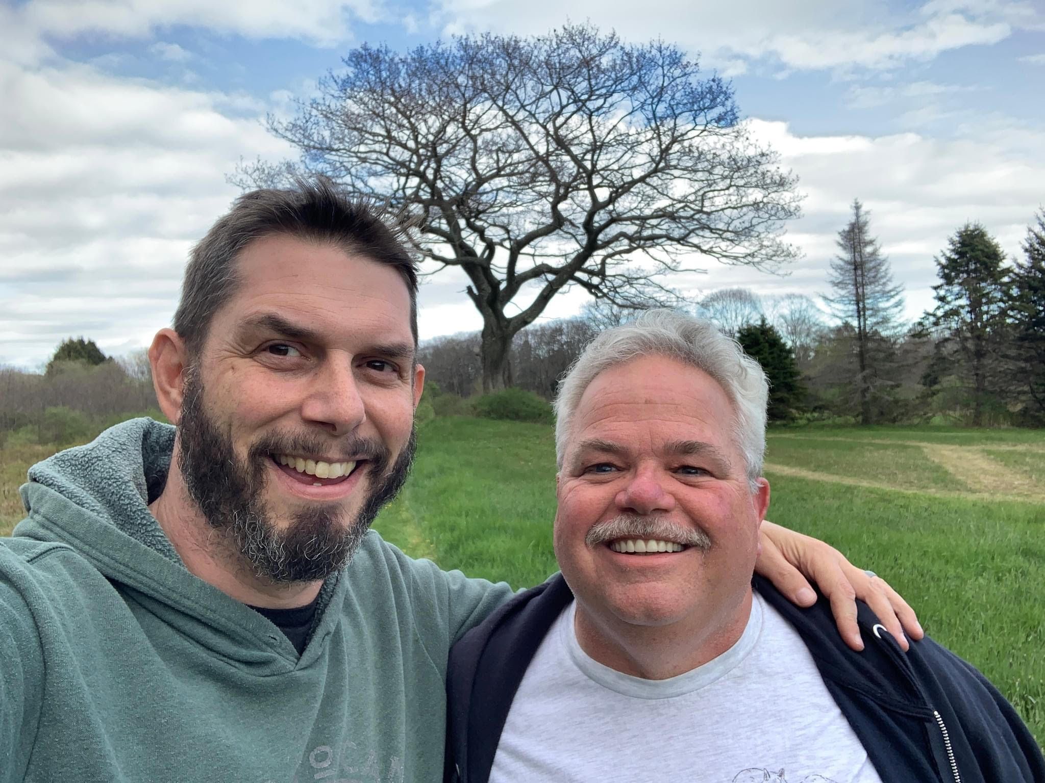 Joe Bullock together with Trevor Maxwell, the founder of Man Up to Cancer